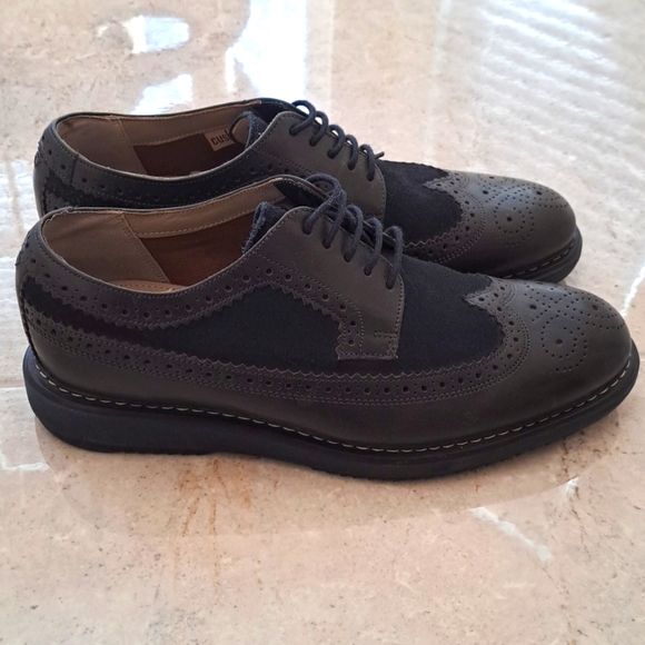 Men's Blue Suede Shoes - Picture 3 of 3